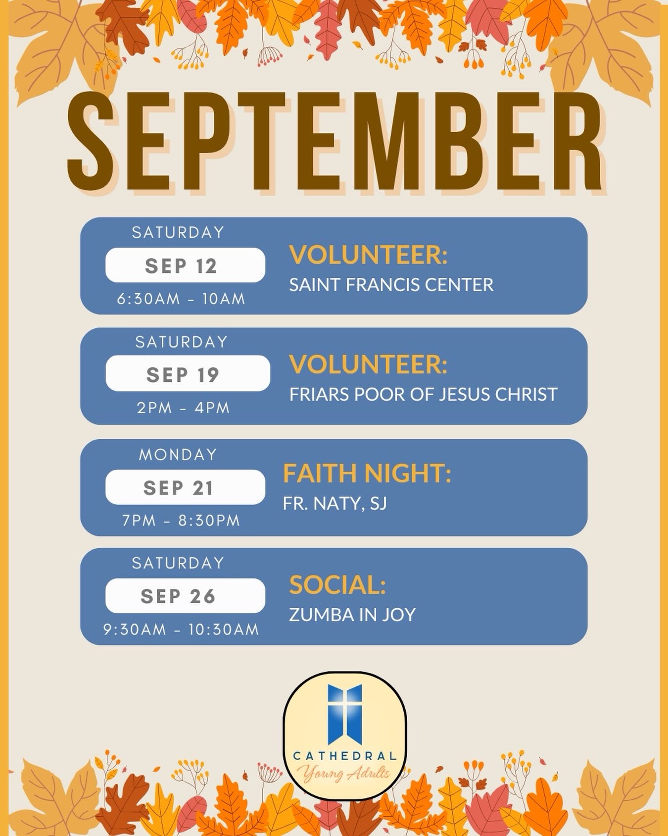 Flyer for Faith Night with Fr. Naty, SJ