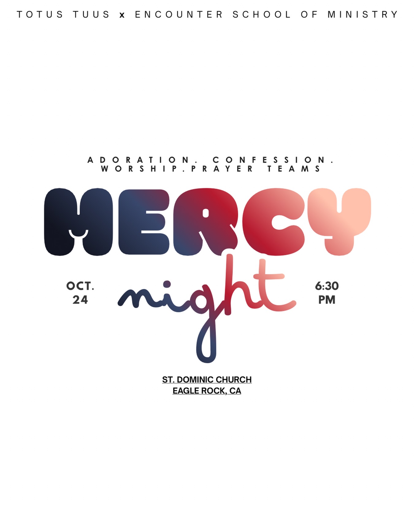 Flyer for MERCY NIGHT is back by popular demand and we’re teaming up